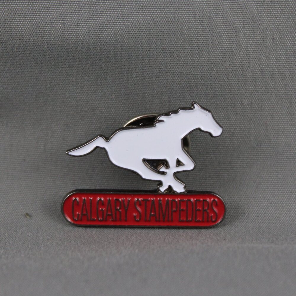 Calgary Stampeders Pin (VTG) - Logo and Wordmark - Stamped Pin